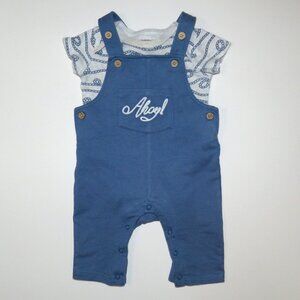 Baby onesie and overalls - 3-6M